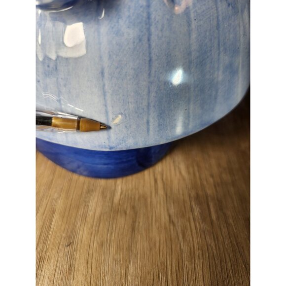 Vintage Ceramic Dutch Girl Cookie Jar Hand-Painted Blue & White Kitchen Decor - Picture 9 of 9